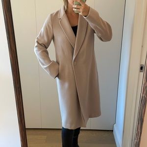 Babaton (Aritzia) Neutral Wool Long Coat